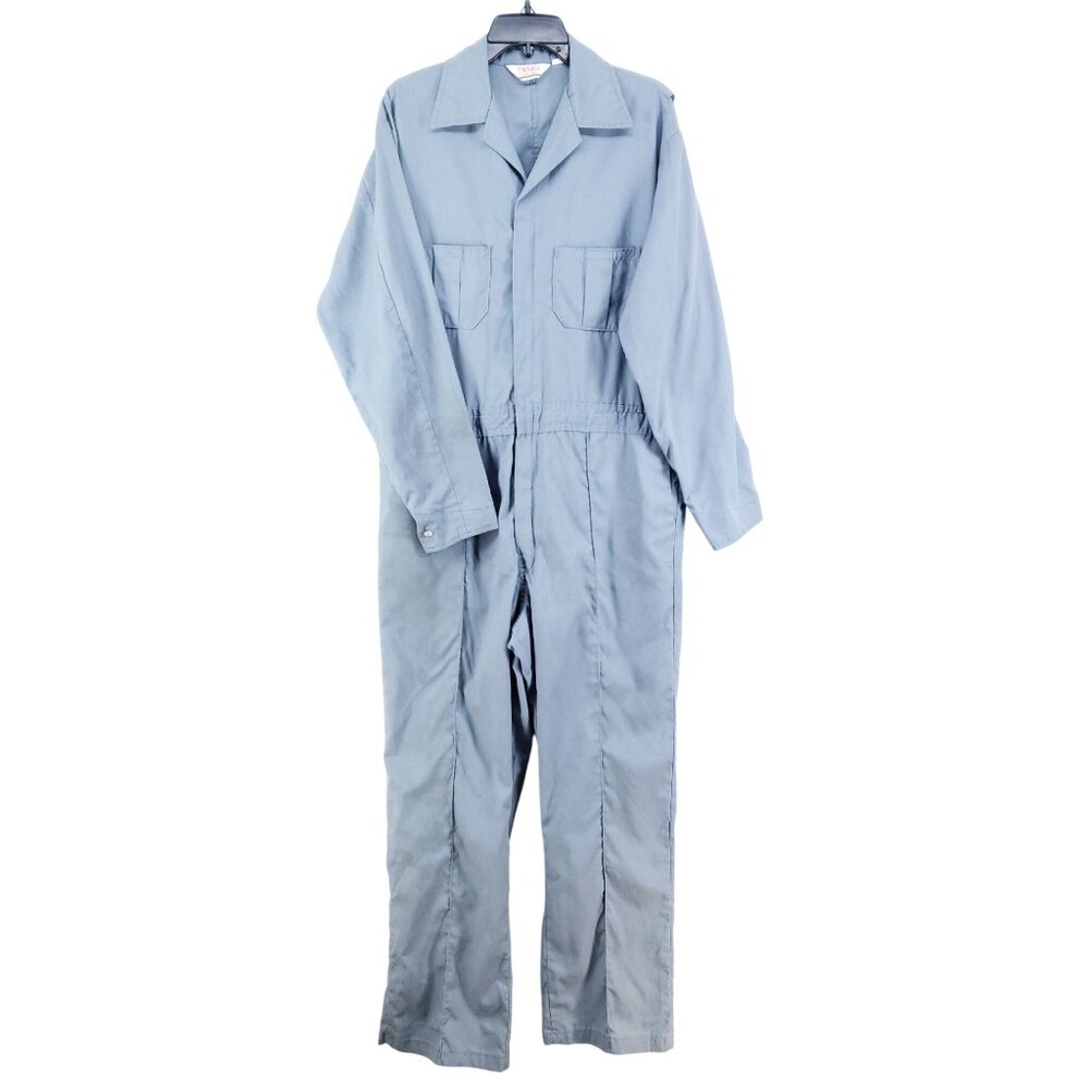 Walls Master Made Mens Size 40x32 Long Sleeve Twill Coveralls Gray